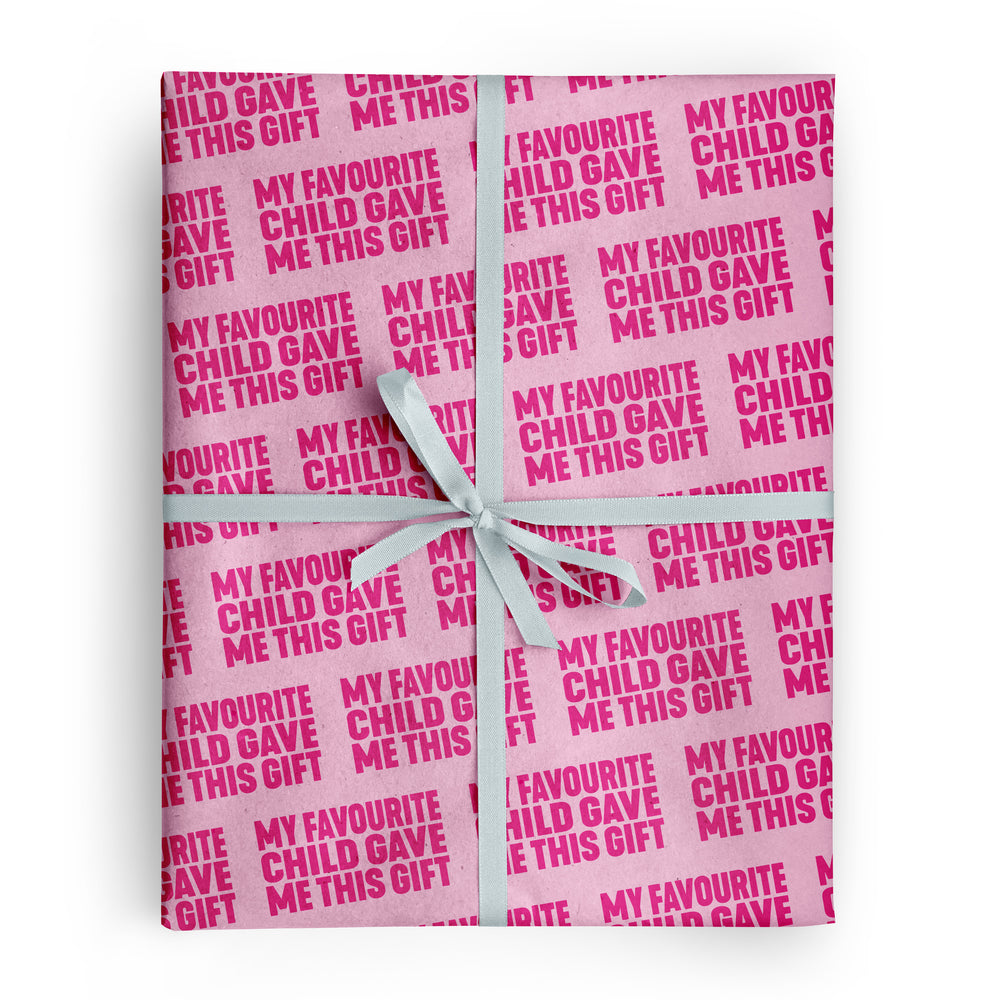 Pink Favourite Child Wrapping Paper #1 image